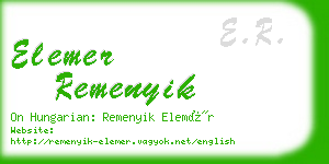 elemer remenyik business card